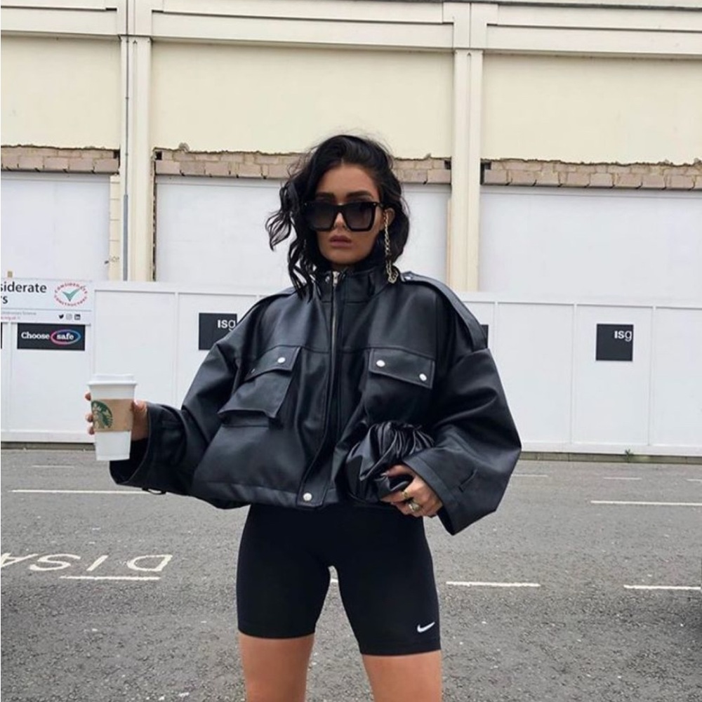 Oversized pleather Storets jacket